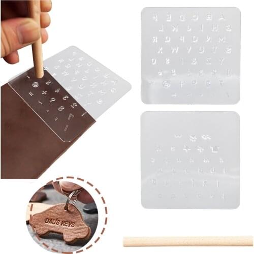 2pcs Transparent Leather Alphabet Stamp Set Customize Leather Items Staming Home Arts Crafts Sewing Diy Supplies Dropshipping