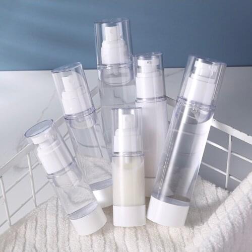 Clear Portable Airless Travel Bottle Lotion douceur Serum Cosmetic Shampoo Laundry detergent Vacuum Foaming bottle 30/5o/100