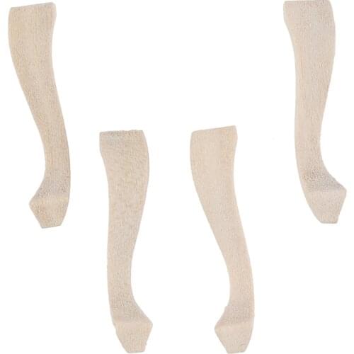 4 Pcs/set Wooden Table Legs For 1/12 Dollhouse Miniature Decoration DIY Furniture Toys Making Accessories