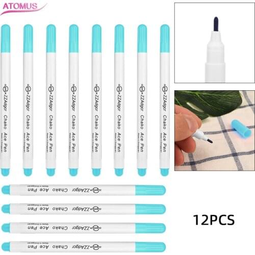 New 12pcs Tattoo Accessories Tattoo Skin Pro Marker Pen Erasable Positing Tattoo Transfer Pens Scribe Tool Permanent Makeup