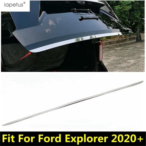 Stainless Steel Accessories For Ford Explorer 2020 2021 Rear Trunk Tailgate Bottom Lid Strip Cover Trim Exterior Refit Kit