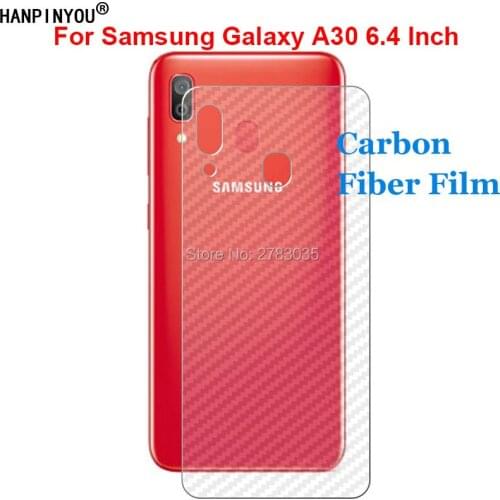 For Samsung Galaxy A30 SM-A305F/DS 6.4" Durable 3D Anti-fingerprint Carbon Fiber Back Film Screen Protector (Not Tempered Glass)