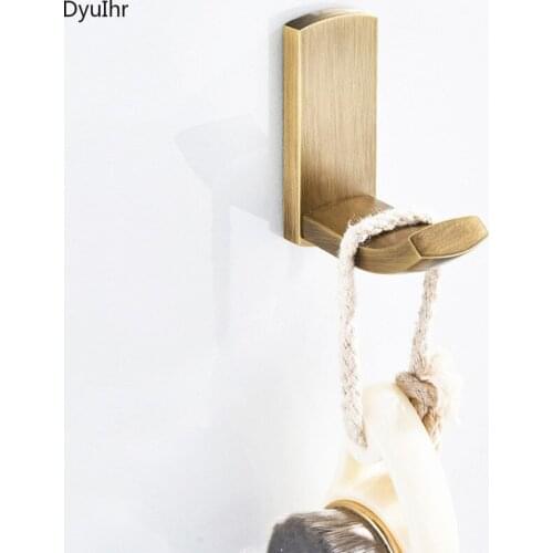 European style bathroom wall-mounted retro craft copper material simple kitchen and bathroom hook coat hook bathroom accessories