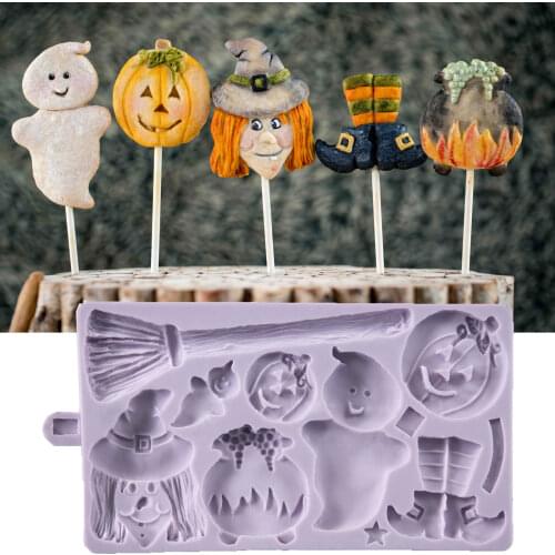 Halloween Cookie Silicone Fondant Mould Cake Decorating Tools Chocolate Gumpaste Molds, Sugarcraft, Kitchen Gadget