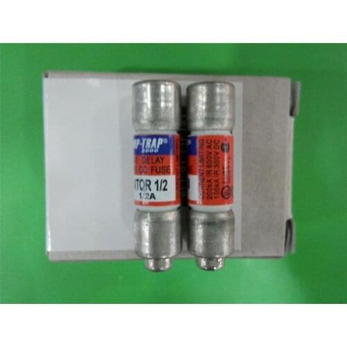 Free shipping 5pcs ATQR 1/2 AMP TRAP 10X38 faray ceramic fuse 0.5AMersen delay