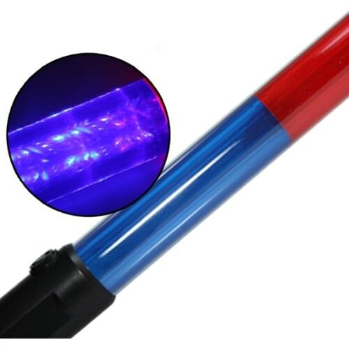 Powerful LED Flashlight Plastic Traffic Wand Torch 4 Modes Blizzard Flash