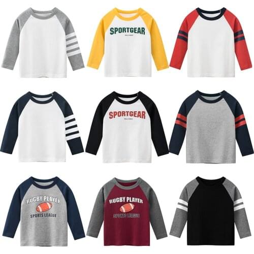 Cartoon 2021 Childrens Clothing Boys Long Sleeve T-shirt Kids Sweatshirt Childs Cotton Clothes Girls T-shirts Tops Tee