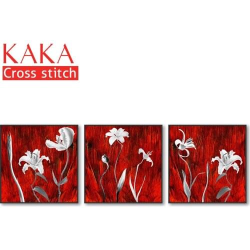 Cross stitch kits,Embroidery needlework sets with printed pattern,11CT-canvas for Home Decor Painting,Flowers Full NCKF094