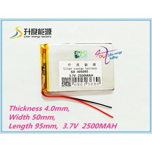 Newest 405095 3.7V 2500mAh Universal Li-ion battery for tablet pc 7 inch 8 inch 9 inch Mobile phone Power Bank E-book