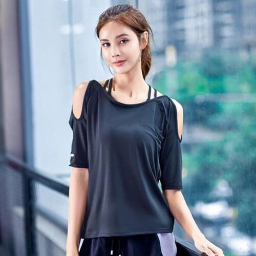 New arrival women sexy yoga t shirt short sleeve sports top fitness mesh patchwork fitness tops deportivo mujer sports wear