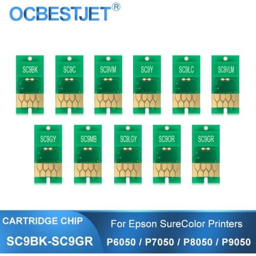 SC9BK70-SC9GR70 Ink Cartridge Chip For Epson SureColor SC-P6050 SC-P7050 SC-P8050 SC-P9050 P6050 P7050 P8050 P9050 Printer Chips