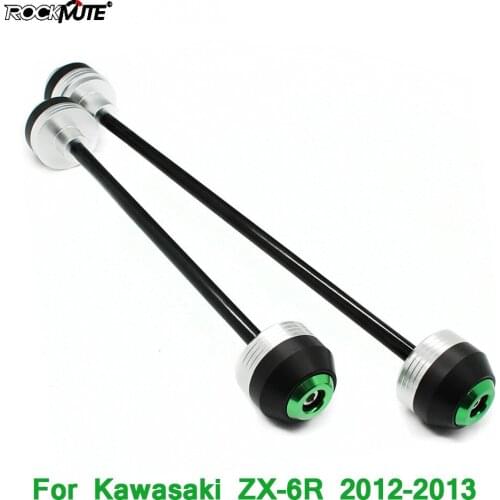 Axle Fork Falling Pad For Kawasaki ZX-6R ZX6R 2012-2013 Front Rear Motorcycle POM Wheel Slider Crash Protector