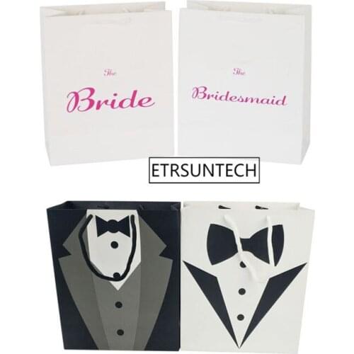 Bridesmaid Groomsmen Gift Bags for Wedding Bridal Shower Bachelorette Hen Party Team Bride Tribe Groom Decoration Favor