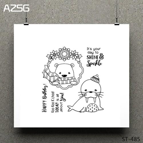 Polar bear Clear Stamps/seal for DIY Scrapbooking/Card Making/Photo Album Decoration Supplies