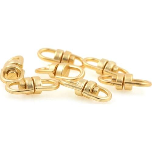 Swivel Connectors Brass Gold Key Buckle Charms Key Connectors For DIY Beads Jewelry Making
