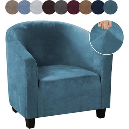 Leisure Club Chair Slipcover Stretch Armchair Cover Velvet Tub Couch Cover Elastic Sofa Slipcovers Washable Protector Sofa Cover