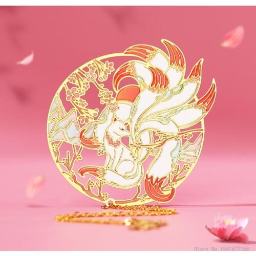 Qingqiu nine-tailed fox Chinese style Forbidden City cultural and creative bookmarks for boyfriend art and family decoration
