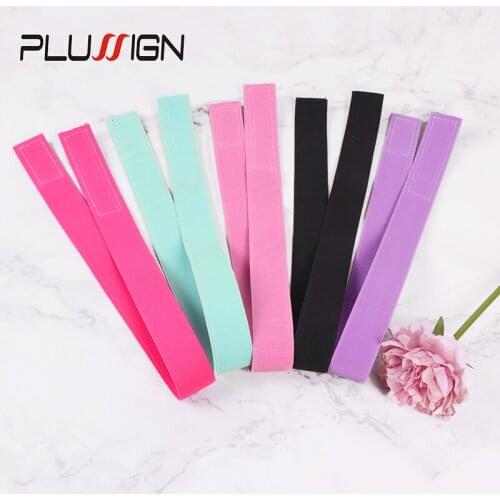 Plussgin Wig Edge Elastic Band With Adjustabel Velcro 3Pcs Edge Slayer For Salon Pink Purple Black Hair Edge Band For Lace Wigs