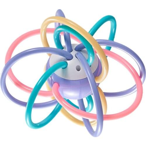 1pc Newborn Baby Teether Ball Soft 3 6 12 Month BPA-Free Rattle Ball Fine Motor Skill Development Educational Toy Gifts