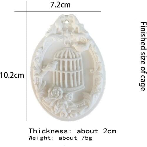 Bird flower birdcage Silicone molds soap mold silicone soap molds silica gel die birdcage Aroma stone moulds candle mould