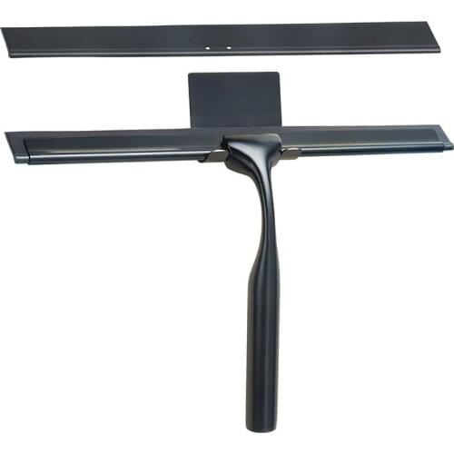 Shower Squeegee Stainless Steel Premium Window Squeegee with Wall Hanger, for Shower Doors, Bathroom, Kitchen Windows