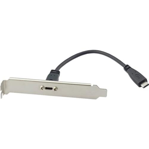 USB-C USB 3.1 Type C Male to Female Extension Data Cable with Panel Mount Screw