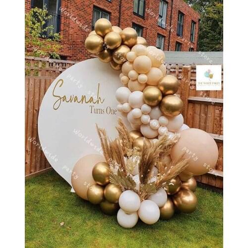 Balloon Garland White Gold Retro Skin Ballon Arch Kit 102Pcs DIY Baby Shower Party WEDDING Decoration Kid Adult Wedding Decor