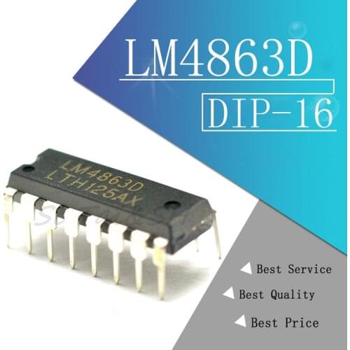 10PCS/lot LM4863D DIP16 LM4863 4863 New original fast delivery