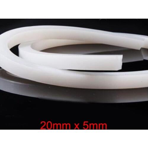 20mm x 5mm High temperature resistant door window flat solid silicone rubber seal strip weatherstrip