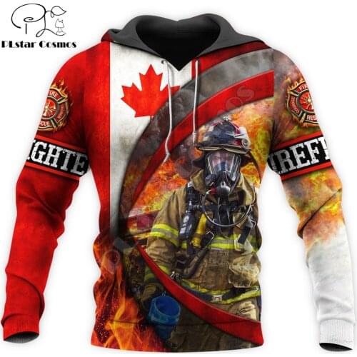 2020 Fashion Mens Hoodie Canada FireFighter 3D Printed Harajuku Sweatshirt Unisex Casual Jacket Pullover sudadera hombre KJ067