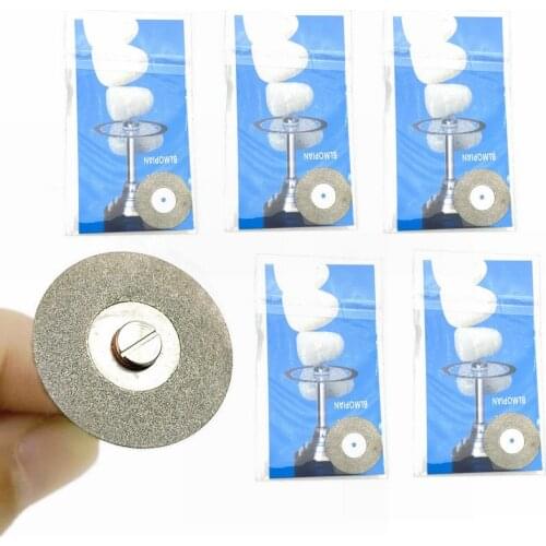 5pcs Dental Diamond Disc Disks Double Sided Grit Cutting Disc Tool Thickness 0.25mm