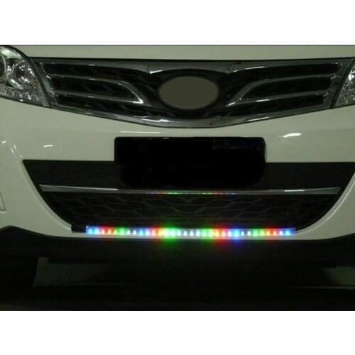 56CM 7 Color 48 LED RGB Scanner Flash Car Strobe Knight Rider Kit Light Strip