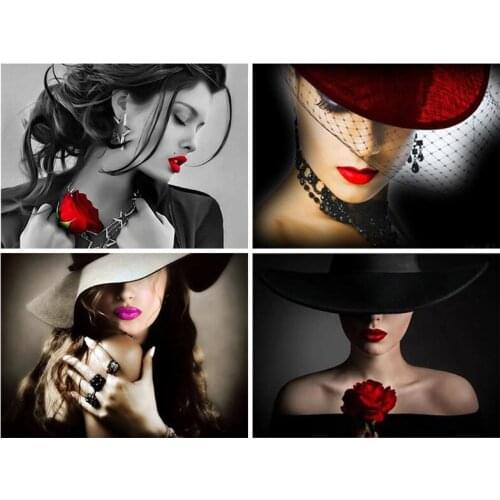 5D Rhinestone Needlework Full Square Circle Diy Diamond Painting Cross Stitch Character beauty Diamond Embroidery StickerZP-3289