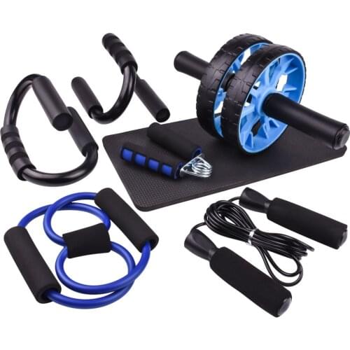 AB Wheel Push Rod Sports Home Fitness Device for Abdominal Core Exercise Roller with Innovative Non-slip Rubber Abs
