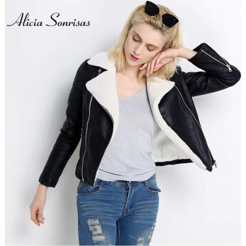 Alicia Sonrisas Womens Winter Leather Jackets China