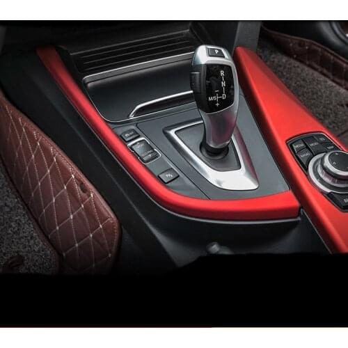 Car Center Console Gear Shift Box panel decorative Sequins Cover Trim Strips sticker For BMW 3 4 Series 3GT F30 F31 F32 F34 F36