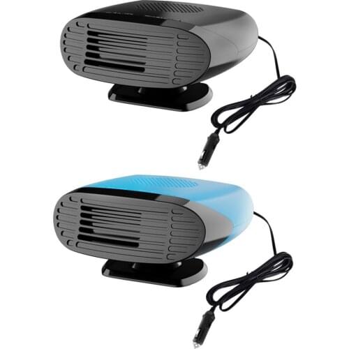 Car Heater 2-in-1 Electric Heater 12V/24V Auto Windshield Defogger Cooling 360-degree Adjustment Portable Windshield Window Heat