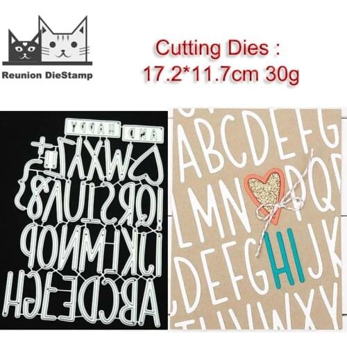 Reunion Large Big Alphabet Set Die Cut Letter Metal Cutting Dies Stencil Scrapbooking Embossing 2020 New Christmas Craft Dies