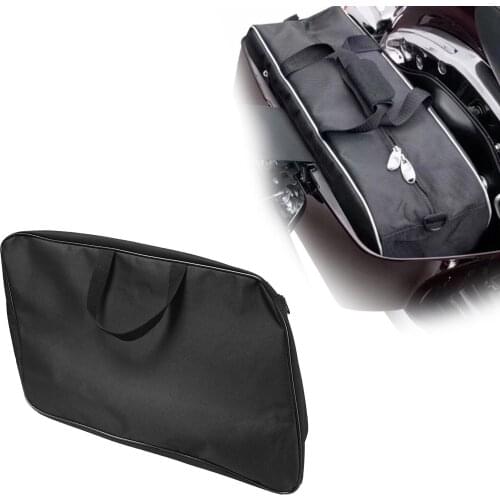 Black Motorbike Luggage Saddle Bag with Carrying Handles for Honda GL1200