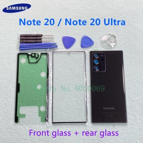 For SAMSUNG Galaxy Note 20 & Note20 Ultra Rear Battery Cover Door Back Housing Case Front Screen Touch Panel Glass Lens