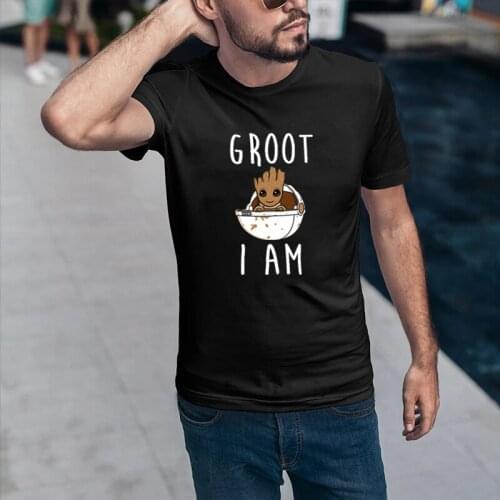 Cool Milky Way Guardian Movie T Shirt Super Hero Groot Print Man Tops Tees O-neck Short Sleeve Casual Fashion Summer Clothes