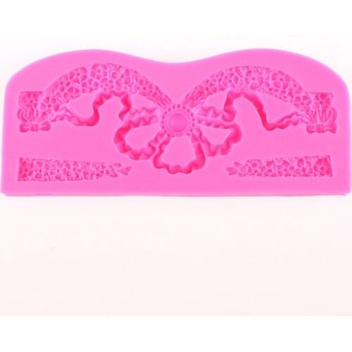 Beautiful flower shape Lace chocolate cake decorating tools DIY baking fondant silicone mold F0452