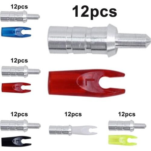 Archery Nock Pins Arrow Aluminum Tail Set for ID 6.2mm DIY Rear End Arrow Shaft Compound Recurve Bow Shooting hunting Multi-tool