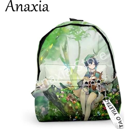 Vendi merch new 3D Printed Oxford Fabric One Shoulder Keychain Backpack Printed Casual Student School Bag mini kawaii style bags