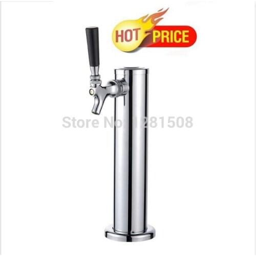 New Good quality !!! One tap chromeplated beer tower Single Tap/Faucet beer tower stainless steel body with brass beer tap