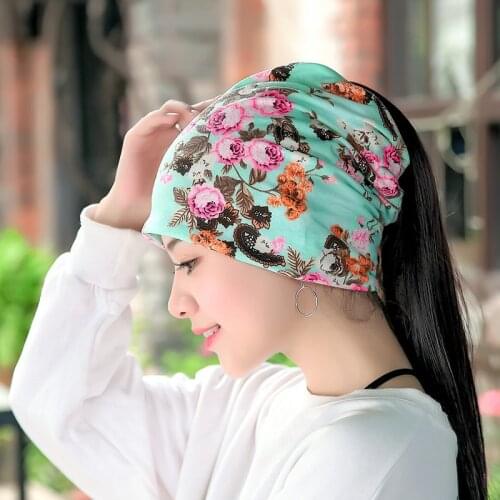 Autumn and winter new style cotton confinement caps for pregnant women head wind Baotou caps caps pile caps