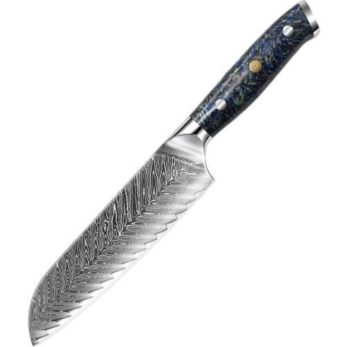 NANHAIONE 7 inch Santoku Knife 67 Layers Damascus Steel japanese Chef Knife Stainless Steel Professional Kitchen Knive