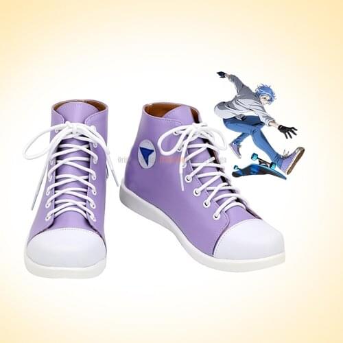 SK8 the Infinity Snow Langa Hasegawa Cosplay Boots Purple Shoes Custom Made Any Size