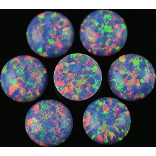 Wholesale price hotsale 2mm to 8mm loose opal stone round cabochon flat back OP38 purple earring opal gemstones