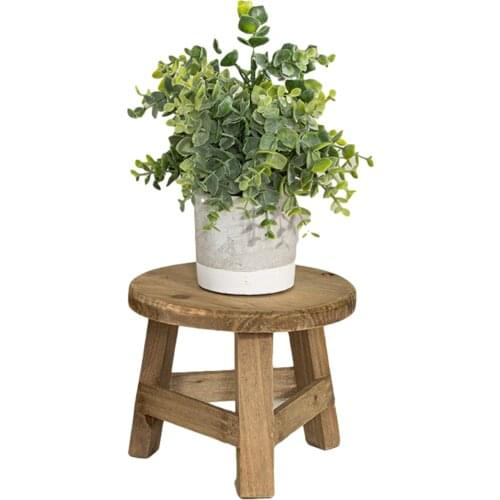 High Stool Plant Stand Multi-function Wooden Flower Pot Base Holder Indoor Outdoor Garden Succulent Flower Display Plant Stand